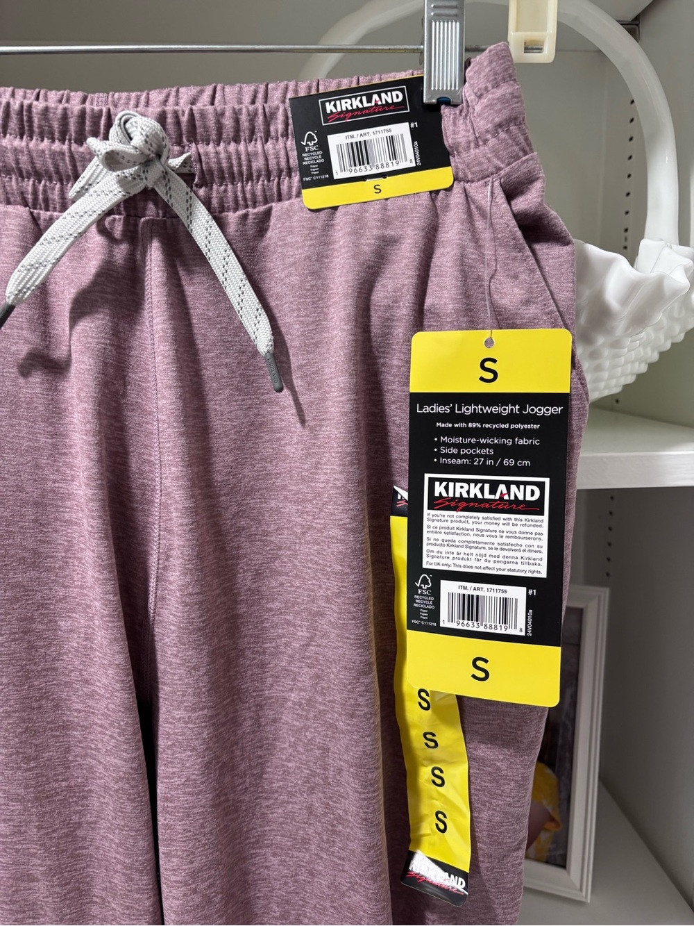 NWT Kirkland Ladies Lightweight Jogger Pants S - Picture 2 of 5